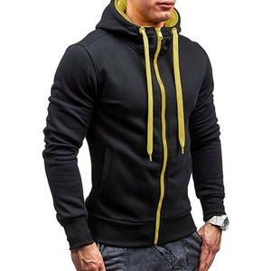 Sudadera con capucha y cremallera para hombre, hecha con tela suave y transpirable, perfecta para uso casual, entrenamientos en el gimnasio, correr y moda urbana 2025 - Product Image 3