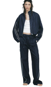 Meilleures ventes de pantalons en coton à rayures noires pour femmes, légers avec poches latérales pour le voyage, disponibles dans des tailles personnalisées - Product Image 2