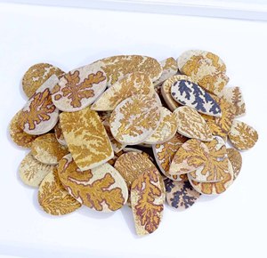 Lote al por mayor de cabujones de cuarzo ágata dendrítica psilomelana natural, formas y tamaños surtidos de 10-60 mm, personalizables para la fabricación de joyas. - Product Image 5