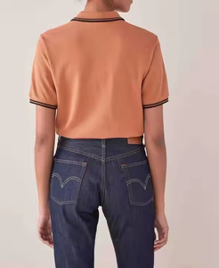 เสื้อโปโลแขนยาวสำหรับผู้ชายเสื้อโปโลทรงหลวมพิมพ์ลายโลโก้ตามสั่ง - Product Image 4