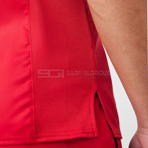 ชุดยูนิฟอร์มทางการแพทย์สำหรับบุรุษน้ำหนักเบา ประกอบด้วยเสื้อคอวีแขนสั้นและกางเกง เหมาะสำหรับบุคลากรทางการแพทย์ในคลินิกหรือโรงพยาบาล - Product Image 5