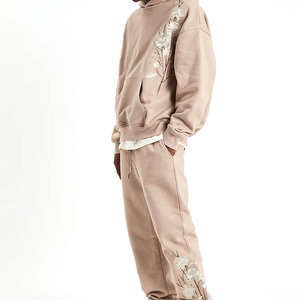 Sweat-shirt pour homme en coton mélangé de qualité supérieure, séchage rapide, brodé, uni, teint en pièce, pour l'hiver, motif uni, en gros - Product Image 4