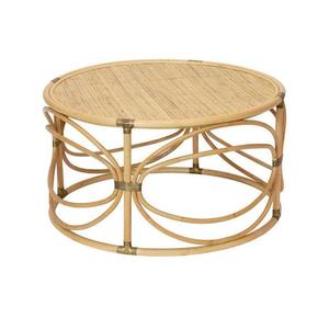 Mesa auxiliar de ratán, mesa central de Metal con tapa de cristal, muebles de decoración del hogar, mesas redondas, electrodomésticos, muebles de decoración de habitación - Product Image 5