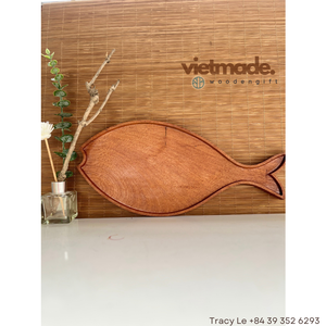 ถาดเสริฟอาหารไม้ธรรมชาติเป็นมิตรกับสิ่งแวดล้อมทางเลือกยอดขายดีที่สุดการออกแบบปลาที่ไม่ซ้ําใครตามคําขอของลูกค้าจากเวียดนาม - Product Image 3