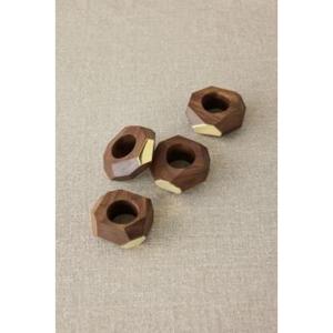 Servilletero de madera respetuoso con el medio ambiente natural de granja rústica de primera calidad para elegante mesa de comedor hotel restaurante recepción de bodas - Product Image 4