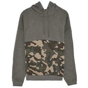 Sweat à capuche réversible pour homme 2025, tissage inversé, camouflage, contraste, molleton de coton, pull-over vierge, couture personnalisée - Product Image 6