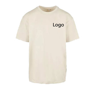 Alta calidad de peso pesado 280GSM transpirable de talla grande en blanco de lujo 100% algodón camisetas OEM LOGO de gran tamaño para hombres - Product Image 3