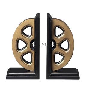 Sujetalibros y soporte de libros de diseñador World Globe de aluminio fundido Oficina y bibliotecas Escritorios y estantes Acento decorativo de la India - Product Image 5