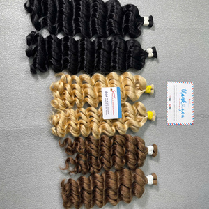 Extensiones de cabello humano vietnamita a granel de Color caliente 2025, cabello de onda profunda, longitud completa, venta al por mayor, vapor - Product Image 4