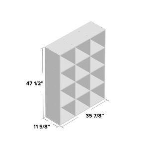 مصنع الجملة 12 مكعبات منظم الخشب رف رف مفتوح خزانة في الأبيض - Product Image 4