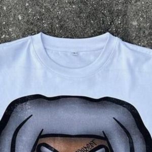Custom 2025 Screen Print White Streetwear Drop Shoulder Oversized 100% Cotton Boxy Mens Heavyweight T Shirts - Product Image 6