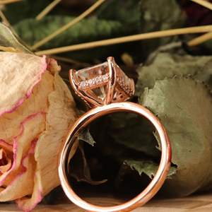 แหวนหมั้นเพชรรัศมีที่ซ่อนอยู่สำหรับเธอ - Product Image 4