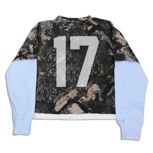 Camiseta de Manga Larga de Color Sólido con Diseño Personalizado, Última Moda, Cuello Redondo, 100% Algodón, Estilo Hip Hop, Corte Holgado, Camisetas para Hombre - Product Image 2