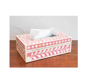 Classique maison hôtel décor vaisselle support de stockage de mouchoirs en incrustation d'os porte-mouchoir rectangulaire distributeur de mouchoirs - Product Image 1