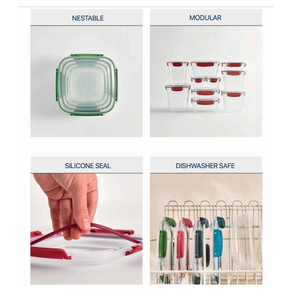 Recipientes de Plástico Apilables con Sellado de Silicona, Compactos y Duraderos, para un Almacenamiento Eficiente de Alimentos en la Cocina, Estilo Europeo, Alta Precisión - Product Image 3