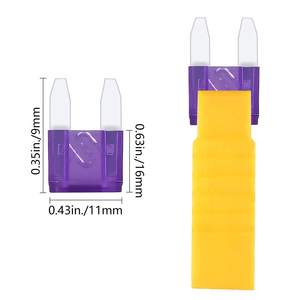 Juego de Fusibles para Automóviles y Camiones de CC de Baja Capacidad de Ruptura, 100/120 Piezas, Tipo de Cuchilla de Tamaño Pequeño, 2A-40A con Clip - Product Image 3