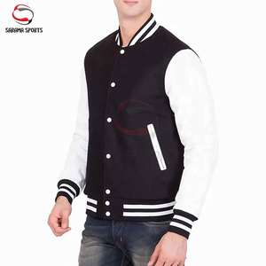 Chaqueta Varsity de Moda Masculina de Alta Calidad, Chaquetas de Béisbol Unisex con Bordado de Logotipo Personalizado - Product Image 2