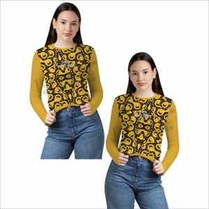 Camiseta básica de manga larga para mujer Camiseta de manga larga personalizada de tela de algodón de alta calidad para mujer - Product Image 4