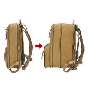 Rompi kantong dada kamuflase poliester, rompi pembawa piring luar ruangan taktis mendaki Berburu rompi taktis - Product Image 5