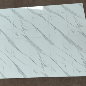 Carreaux muraux en céramique blanc brillant aspect marbre 30x60 cm pour les murs de la salle de bain et de la cuisine - Product Image 5