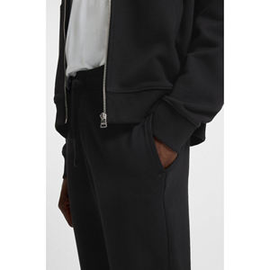 Mens Black Full-<b>Zip</b> <b>Hooded</b> Sweatshirt and Matching Jogger Pants Tracksuit ODM Trackstar OEM Private Label - Product Image 5