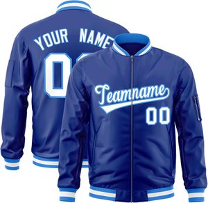 Veste universitaire personnalisée avec fermeture éclair complète OEM Vente en gros pour les sports, les collèges et les marques de distributeur - Product Image 1