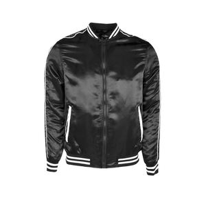 Veste en satin pour homme, style streetwear personnalisé 2025, col montant, 100% satin, qualité supérieure pour l'hiver - Product Image 4
