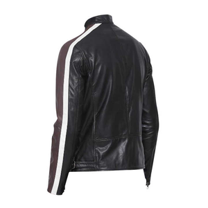 Hot Selling Fine Quality Real Leather <b>Sheepskin</b> <b>Men</b> Biker <b>Jacket</b> with Quilted Black Lining Bomber Leather <b>Jacket</b> - Product Image 3