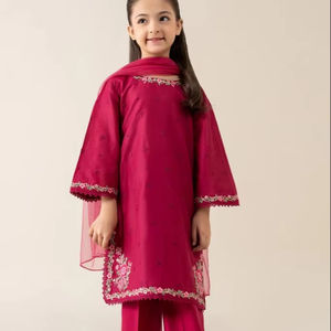 Salwar Kameez ethnique mignon pour adultes et filles, élégant, fait à la main, traditionnel, pour les fêtes d'hiver, vêtements décontractés, respirant, confortable - Product Image 1