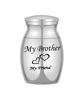 Brother Mini, urna de cremación de tamaño personalizado Unisex, soporte de Metal para cenizas humanas para recuerdo funerario, joyería conmemorativa para amigos - Product Image 6