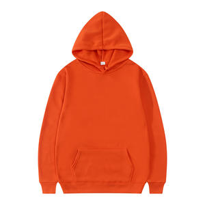 Venta al por mayor 2026 Nueva Colección OEM Mejores Sudaderas con Capucha y Sudaderas Tallas Grandes Lisas Oversize de Algodón Tejido Naranja para Hombre - Product Image 1
