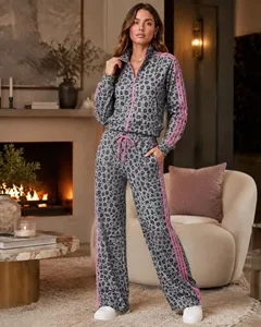 Conjunto Deportivo Ligero 2 en 1 para Mujer, Cierre con Cordón, Bolsillos Laterales, Corte Regular Informal, Ropa de Invierno - Product Image 4