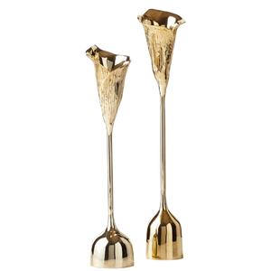 เชิงเทียนคาลลาลิลลี่เคลือบทองหรูหราคุณภาพสูง - Product Image 3