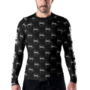 OEM Personnalisé Respirant Anti-bactérien Écologique Rash Guard pour Hommes Polyester/Nylon UPF50 Surf Plongée Compression Chemises BJJ - Product Image 5