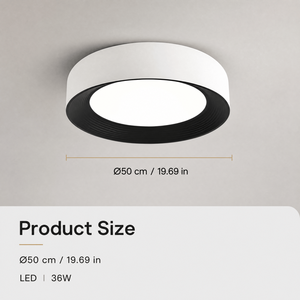 Modern Dimmable Round Led Ceiling <b>Light</b> With Acrylic Iron Tri Color Surface Mount For Bedroom Living Room Home <b>Decor</b> - Product Image 2
