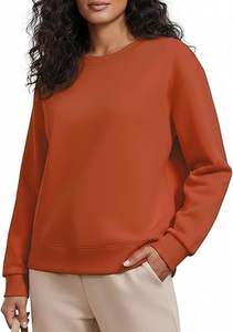 Sweat-shirt à col rond pour femme, manches longues, léger, pull-over, yoga, décontracté - Product Image 3