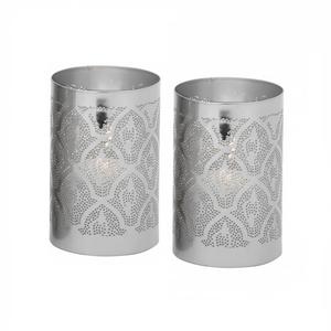 Juego de 2 Portavelas Votivas de Metal con Acabado Marrón Mate, Diseño de Corazón y Árbol de Ciervo Cortado con Láser, Decoración para Mesa del Hogar - Product Image 2