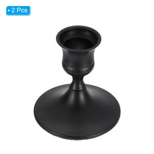 เชิงเทียนเคลือบผงโลหะสีดำทำด้วยมือสำหรับงานแต่งงานเชิงเทียนตกแต่งบ้านในวันคริสต์มาสทำด้วยมือ - Product Image 2