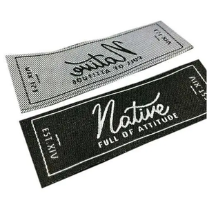Étiquettes tissées personnalisées pour vêtements, haute densité, pliées en extrémité, étiquettes textiles pour vêtements, étiquettes tissées pour le cou - Product Image 5