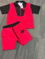 Conjunto Deportivo de Dos Piezas Personalizado, Chaqueta Corta de Verano con Estampado, 100% Nailon, Cintura Elástica, Ropa Deportiva Urbana para Hombre