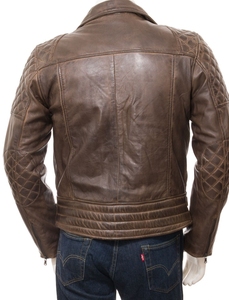 Chaqueta de piel de oveja auténtica con cuello levantado para hombre, ropa de motocicleta transpirable con logotipo frontal de estilo callejero a la moda - Product Image 3
