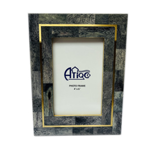 Creativo colorido Rosa Floral Decoupaged marcos de exhibición de fotos hecho a mano marco de fotos tinta abstracta flores pantalla colgante de pared - Product Image 4