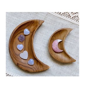 High quality Wood Tray Muslim Plate Crystal Stone Tray Moon & Star Shape <b>Decorative</b> Tray - Product Image 5