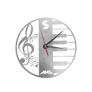 Horloge murale en acier inoxydable double face Art Déco de luxe avec affichage à aiguilles Logo personnalisable - Product Image 2