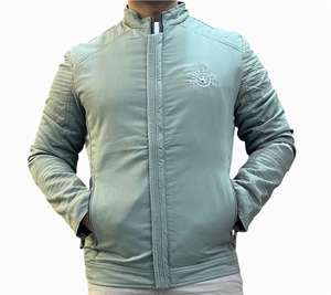 Veste de motard vintage décontractée pour homme Bearfit, automne, 100% coton, coupe ajustée, écologique, coupe-vent, respirante, fermeture éclair, service OEM - Product Image 1