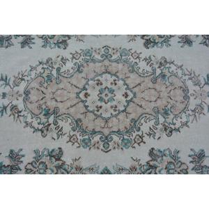 Vintage Large Rug, 5.7x9.7 ft Turkish Rug, <b>Brown</b> Oriental <b>Wool</b> Rug - Product Image 5