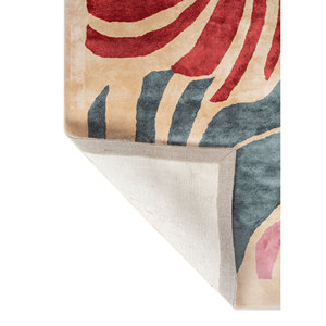 Tapis linéaires en viscose tuftés à la main, motif abstrait ivoire, pour usage domestique - PTPV-23 - Product Image 5