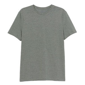 2025 Nueva camiseta de moda para hombre de manga corta de Color liso al por mayor OEM 180GSM 100% algodón calidad orientada a la exportación logotipo personalizado - Product Image 4