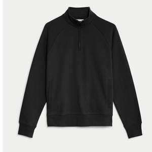 Sudadera con media cremallera personalizada de la mejor calidad para adultos, nueva moda, ropa de invierno informal transpirable, hecha en Pakistán, con capucha sólida - Product Image 1