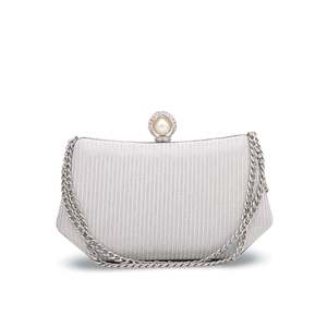 Women's <b>Silver</b> Fancy P15069 <b>Clutch</b> - Product Image 3